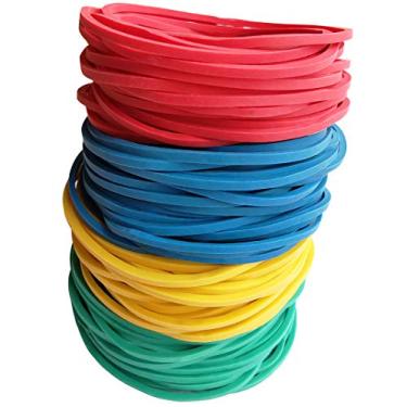 Imagem de Pulseiras de borracha multicoloridas Joyloyal de 38 mm (1,5 polegadas) elásticas, elásticas, resistentes de borracha, para uso em casa, escola, escritório, artigos de papelaria