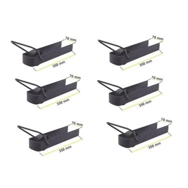 Imagem de 06 Trinco de Correr Para Porteira par com Rodinha 350x70mm