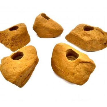 Imagem de Kit 5 Agarras Escalada Tamanho G Realrock Sem Fixador Ocre