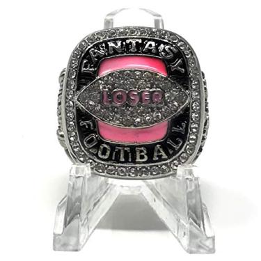 Imagem de Anel de troféu do campeonato de futebol americano Fantasy da Legacy Rings com prêmio de último lugar para perdedora da liga