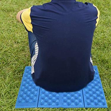 Imagem de almofada de assento de caminhada dobrável,Almofada de assento, mochila de espuma almofada de assento tapete de acampamento tapete dobrável à prova d'água para piquenique, caminhadas, mochila(Blue)
