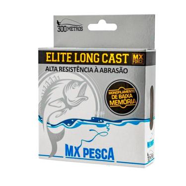 Imagem de Linha MX Pesca MX Elite Long Cast 300m Monofilamento Transparente 0,43 24,60kg