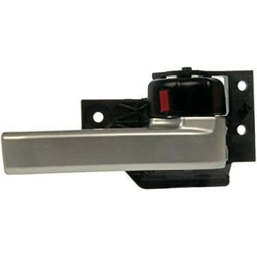 Imagem de Dorman 81235 Maçaneta interna do lado do passageiro dianteira compatível com modelos selecionados Toyota, alavanca prata suave; puxador preto