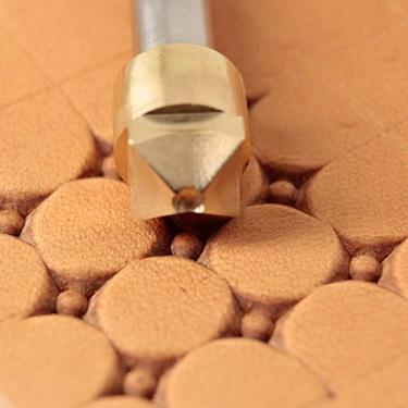 Imagem de Ferramentas de trabalho de couro estrela entalhe perfuradores carimbo artesanato sela corda de latão #295