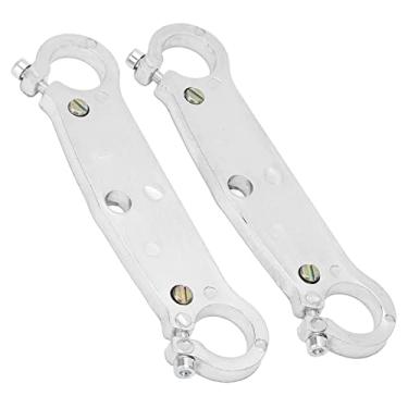 Imagem de Garfo dianteiro Qiilu garfo inferior triplo braçadeira, 2 peças garfos dianteiros 22mm/0.87in garfo de cabeça para baixo substituição para mini moto moto de sujeira