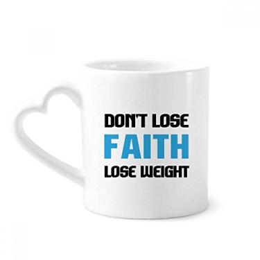 Imagem de Caneca com slogan de perda de peso caneca de café cerâmica copo de coração de vidro