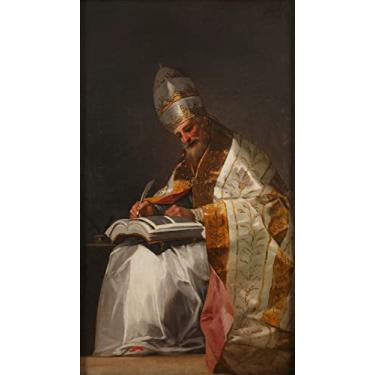 Imagem de Papa Gregório Magno Santo Padroeiro dos Músicos Cantores Estudantes e Professores Pintura de Francisco Goya Repro em Tela"canvas" ou Arte em Papel (Tela "Canvas", 55cm X 100cm)