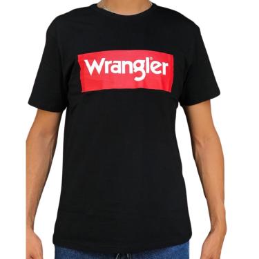 Imagem de Camiseta wrangler Preto Logo Vermelho