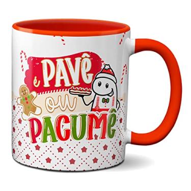 Imagem de Caneca Flork de Natal Frase Engraçada Pavê ou Pacumê (Vermelha)