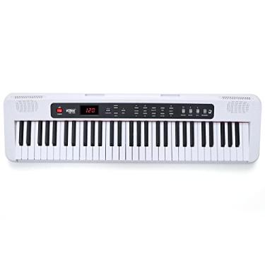 Imagem de Teclado Musical Eletrônico Kobe KB-150 Branco 5/8 61 Teclas Com Fonte