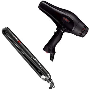 Imagem de Combo Secador Cabelo Ergo Classic 2000w Zhorn 220v + Prancha Chapinha X1 Black Styler Titanium Zhorn 250º 220v