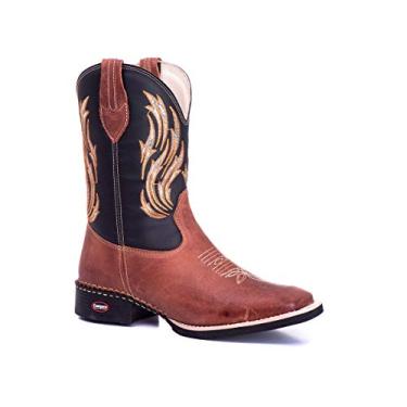 Imagem de Bota Masculina texana Country Cano Longo Legitimo Couro Bovino 822 rodeio (42, 822-sela)