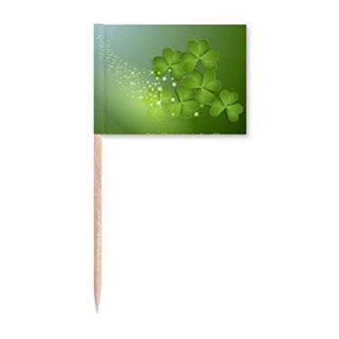 Imagem de Four Leaf Star Ireland St.Patrick's Day Bandeiras de palito de dentes para decoração de festa