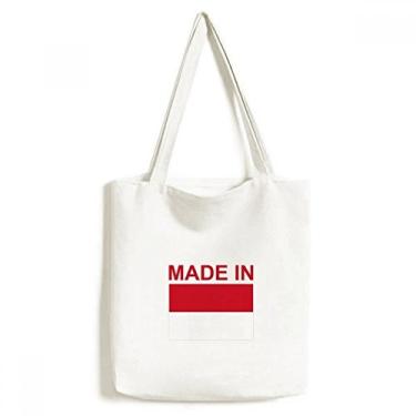 Imagem de Bolsa de lona feita na Indonésia Country Love Sacola de compras casual