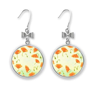 Imagem de Brincos de borboleta para decoração de papoula dourada com gancho perfurado