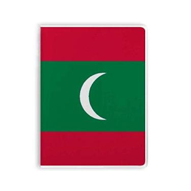 Imagem de Diário de capa macia com a bandeira nacional das Maldivas