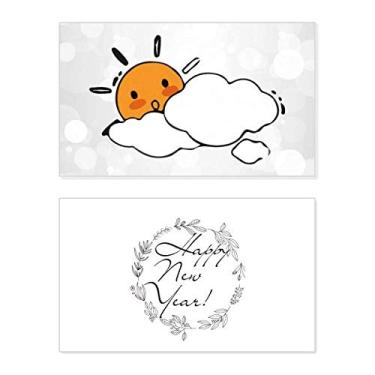 Imagem de Cloud Weather Sun Ilustration Pattern New Year Festival Greeting Card Bless Message Gift