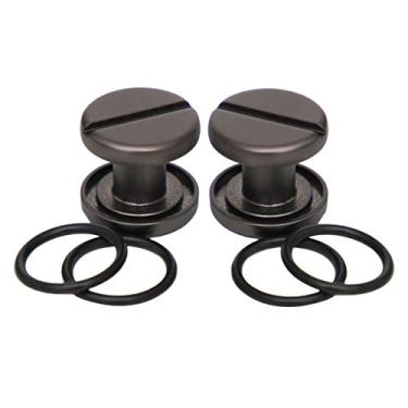 Imagem de harayaa 4 parafusos de aço inoxidável para suporte de placa