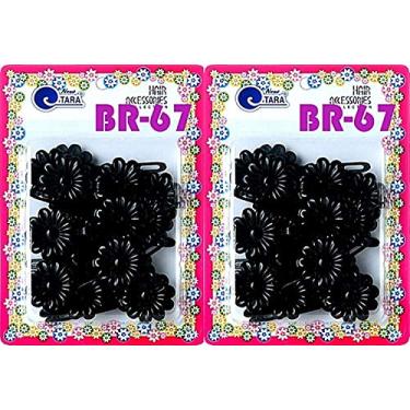 Imagem de Barretas de cabelo de laço de plástico com design múltiplo e dobradiça própria Tara Girls Pacote com 2, BR67