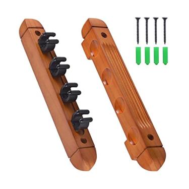 Imagem de rockible Suporte para tacos de bilhar Suporte para tacos de bilhar Suporte para tacos de madeira Suporte para tacos de bilhar Rack de parede clipes para, AMARELO