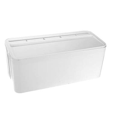 Imagem de AOKLEY Caixa de gerenciamento de cabos Caixa de armazenamento de gerenciamento de fios de plástico Placa de fonte de alimentação e caixa de gerenciamento de cabos organizador de cabos doméstico para TV e computador caixa de armazenamento de fio de armazenamento de fio (cor: ouro)