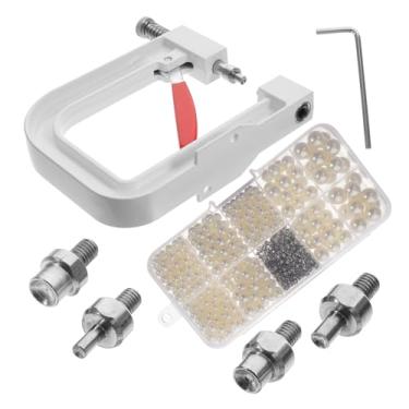 Imagem de NUOBESTY 1 Conjunto máquina de cravação de pérolas ferramenta de fixação de contas ferramenta de roupas joias jóias de strass prensa manual de pérolas acessório de joalheria frisado suíte