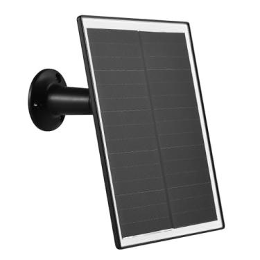 Imagem de CIADAZ Painel solar de 10 W para câmera de segurança Carregador de painel solar para câmera com porta micro-USB de 5 V com IP65 à prova d'água/cabo de 9,84 pés/suporte ajustável de 360 graus