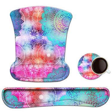 Imagem de Almofada de teclado para descanso de pulso, mouse pad ergonômico de gel ToLuLu para computador, laptop, escritório, teclado confortável, suporte de pulso, espuma de memória para digitação fácil e