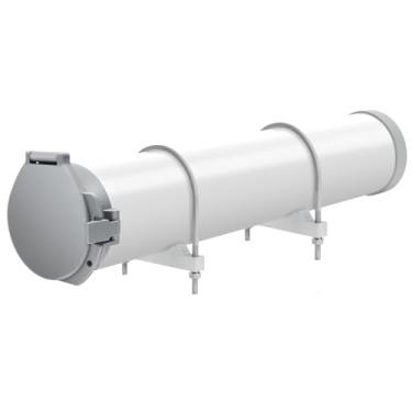 Imagem de SDSNTE Kit de transporte de conduítes de segurança de aço atualizado para tubos de PVC de 15 cm de diâmetro para tubos de transporte e fornece armazenamento extra na maioria dos suportes de caminhões (tubo de PVC não incluído)