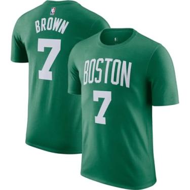 Imagem de Camiseta Jaylen Brown Boston Celtics NBA Kids Youth 4-20 Green Icon Edition Performance Jersey, Verde, 14-16