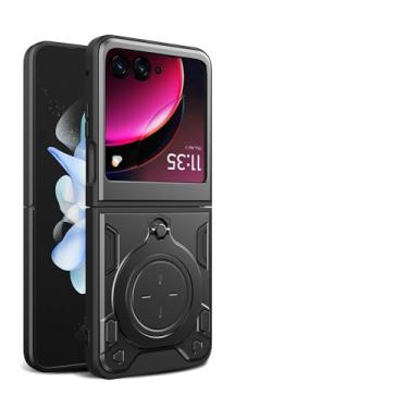 Imagem de Elubugod Capa compatível com Motorola Razr+ 2023, com capa de lente de câmera deslizante compatível com Motorola RAZR+ 5G 4ª geração 2023 XT2321-3 XT2321-5 / Razr 40 Ultra XT2321-1 XT2321-2, capa