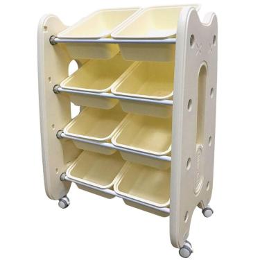 Imagem de Prateleira Infantil Plástica Organizadora Cesto Estante Baú Brinquedos com Rodinhas Brinqway Bw-285