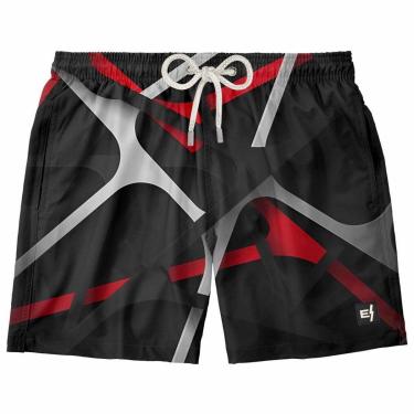Imagem de Bermuda Masculina Praia Casual Estampada Surf Boardshort Verão Moda Fitness Tactel-Masculino