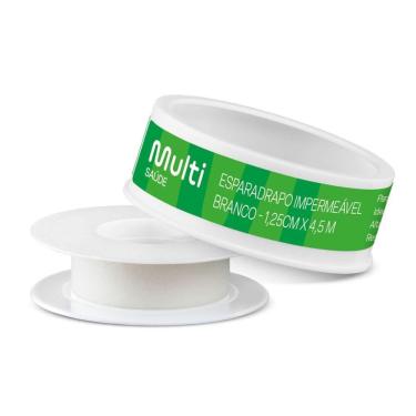 Imagem de Esparadrapo Impermeável Alta Compressão 1,25cm X 4,5m Branco Multi Saúde Hc670