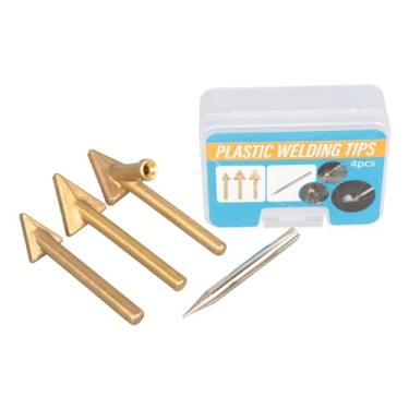 Imagem de ＡＷＨＡＯ Pontas de substituição de 4 unidades, pontas de solda de soldador, cabeça de cobre triangular para kit de reparo de carro