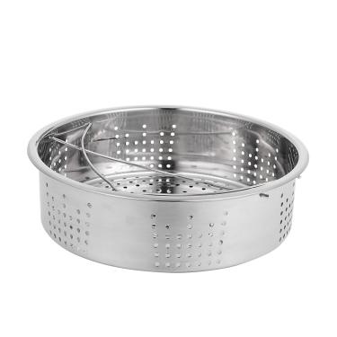 Imagem de 1pc pode rack peixe arroz tamale cesta inserção com alça bolinhos pão lata panela redonda pode milho aquecimento aço inoxidável comida panela de arroz/874