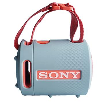 Imagem de Capa de silicone para Sony SRS XB13 Alto-falante compacto portátil sem fio extra baixo, capa protetora com pés em pé para acessórios de alto-falante Sony SRS-XB13 (cinza)