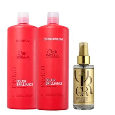 Imagem de Kit Brilliance Shampoo, Condicionador e Oil  - Wella - Wella Professio