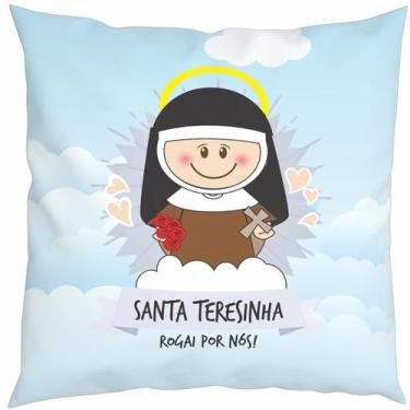 Imagem de Almofada Com Enchimento Oração Santinhos Santa Teresinha - Core Decore