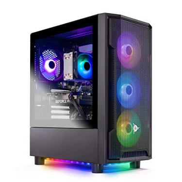Imagem de Skytech Gaming Shadow Gaming PC Desktop – AMD Ryzen 5 3600 3,6 GHz, NVIDIA RTX 3060, SSD NVME 1TB, 16GB DDR4 RAM 3200, 600W Gold PSU, 11AC Wi-Fi, Windows 11 Home 64-bits, Preto