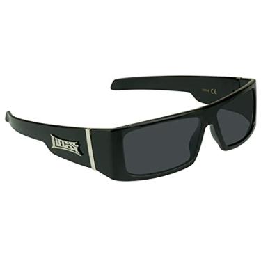 Imagem de Óculos de sol Locs Super Dark Lowrider Gangster Hardcore Cholo Vintage Flat Top Preto, Monte Carlo, Medium