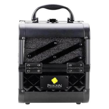 Imagem de Maleta Maquiagem Joias Alumínio e Acrílico Pelegrin PEL-M1010 Preta