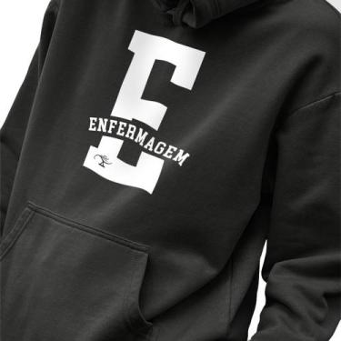 Imagem de Blusa Moletom Masculino Estampado Enfermagem em Algodão Fio 30.1 Pente