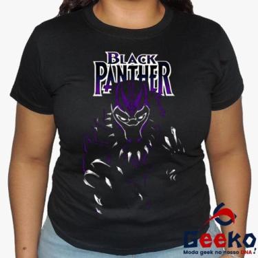 Imagem de Baby Look Black Panther - Pantera Negra - Geeko, Preto, P