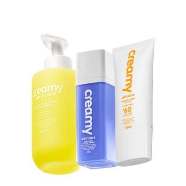 Imagem de Kit Creamy Skincare Limpador Glicerinado Anti-Aging Peptide e Protetor
