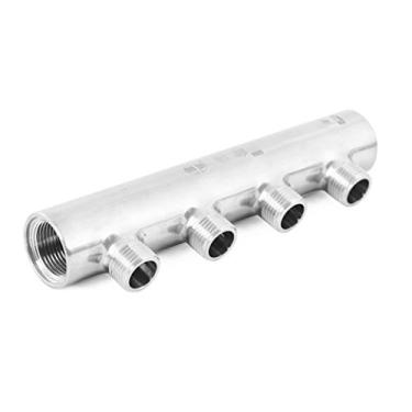 Imagem de Kingbull Distribuição de 4 vias Coletor de água Tubo de Bomba de Fluxo de Ar Rosca 4 Posições Adaptador Rápido em Linha Mangueira de Ar Manifold Sistema de Aquecimento Radiante Distribuidor Fechado