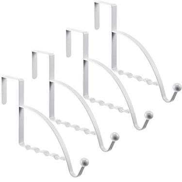 Imagem de 4 ganchos para pendurar na porta, vários organizadores de armazenamento para pendurar, ganchos para casacos, roupas, capuz, chapéus, lenços, bolsas, chaves, toalhas de banho e mais