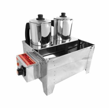 Imagem de Esterilizador em Inox Banho Maria 2 Bules Leite e Café - Record,  220v