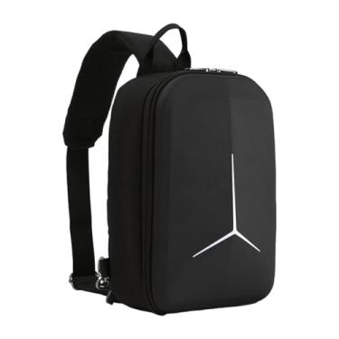 Imagem de AsrMyjcx Capa para fone de ouvido VR Mochila de ombro único Bolsa de transporte Grande capacidade Bolsa de viagem leve Mochila de peito para fone de ouvido