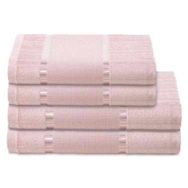 Imagem de Kit Jogo de Toalhas Para Bordar Dohler 4 Peças Banho e Rosto Bella Bar